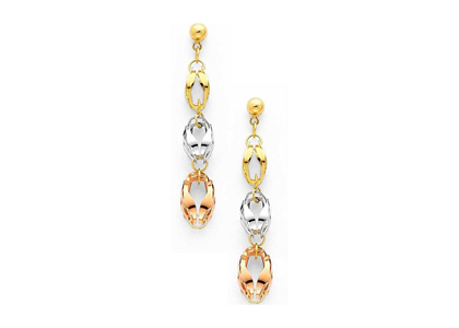 Three Tone Plated | Chandelier Earrings